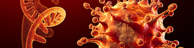 virus in red image